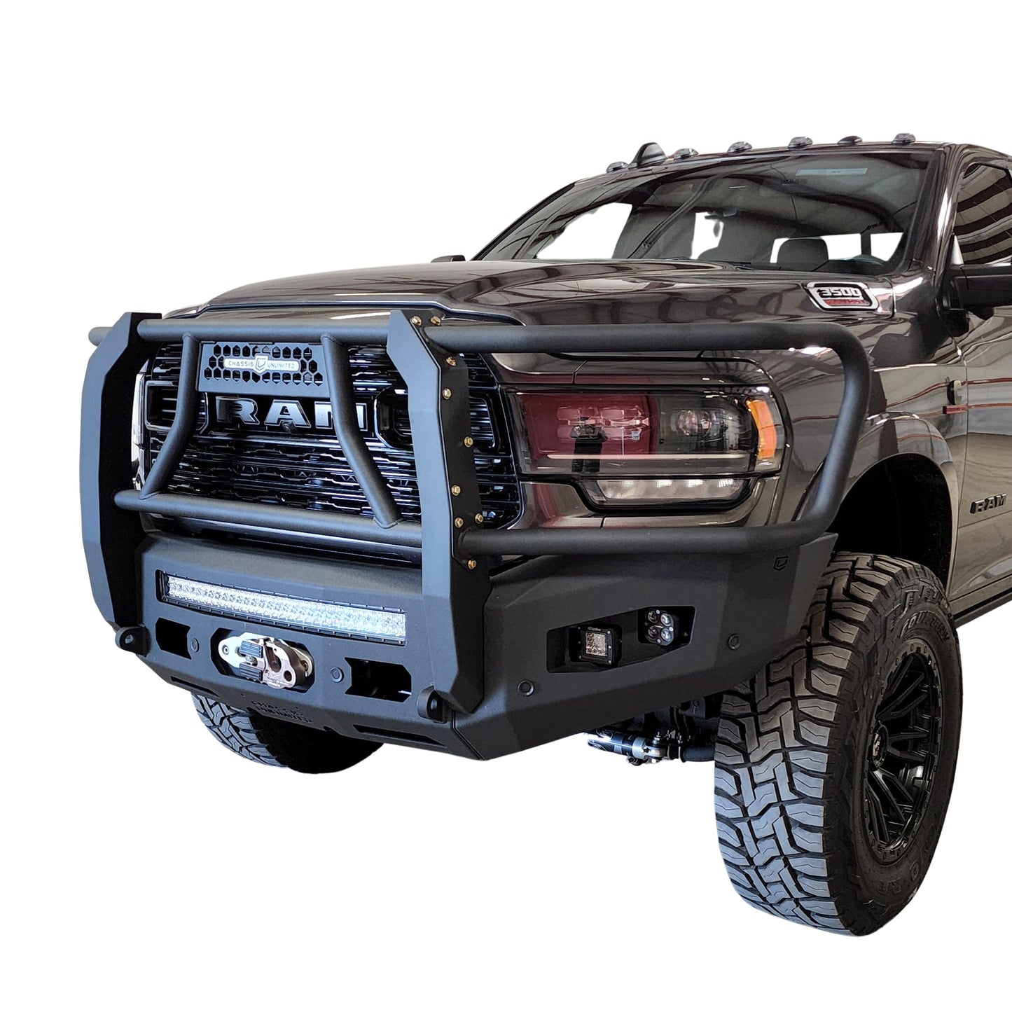 2019-2022 RAM 2500/3500 ATTITUDE FRONT WINCH Bumper Grill Guard Chassis Unlimited Inc. 