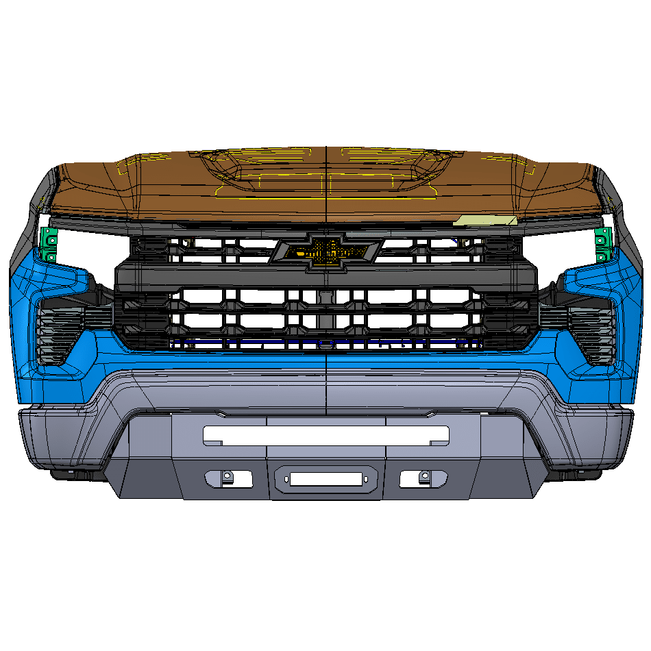 2022-2024 CHEVY SILVERADO 1500 PROLITE FRONT BUMPER Chassis Unlimited Inc. 