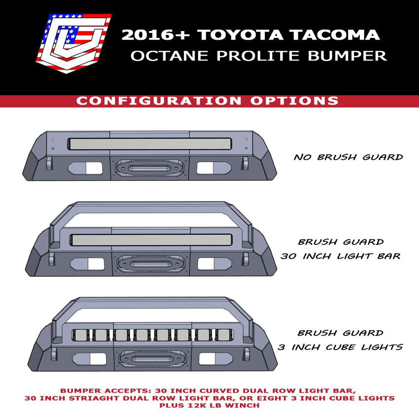 2016-2023 Front Bumper for Toyota Tacoma by Chassis Unlimited