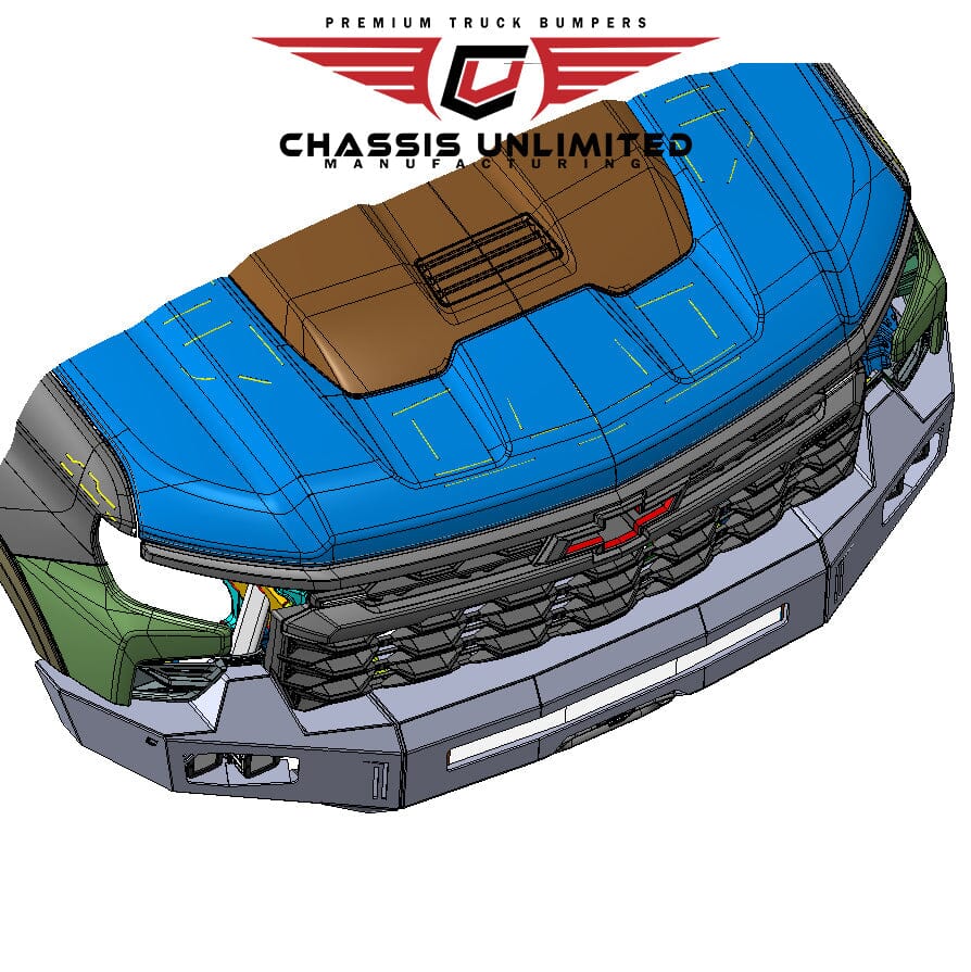 2023-2025 Chevy 1500 ZR2 Octane Front Winch Bumper by Chassis Unlimited Inc. 